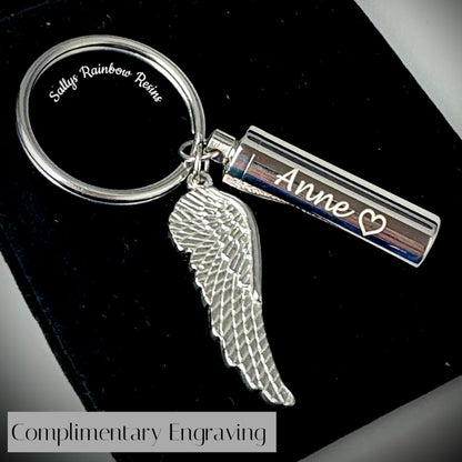 Self Filll winged Urn Keyring