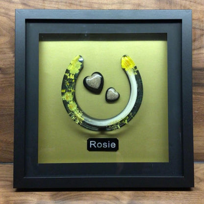 Framed Memorial Ashes / Hair Horseshoe