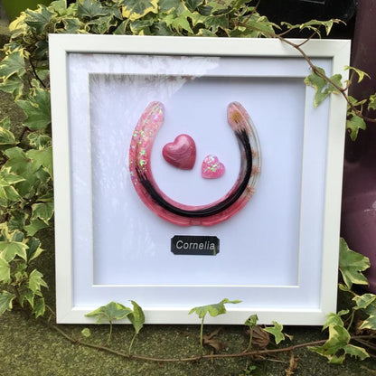 Framed Memorial Ashes / Hair Horseshoe