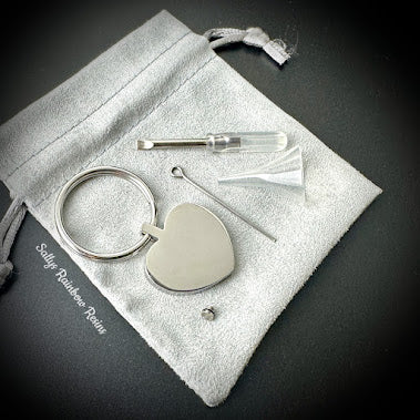 Self Fill Heart Urn Keyring