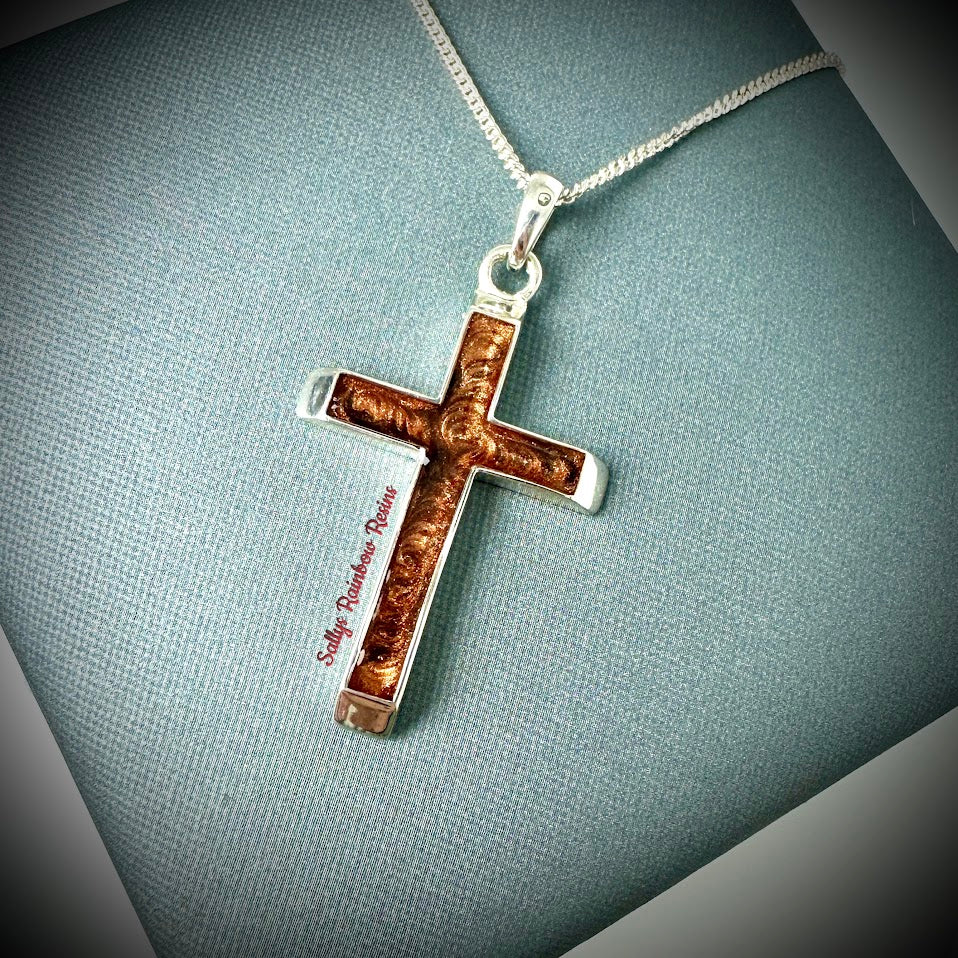 3D .925 Silver Cross Pendant