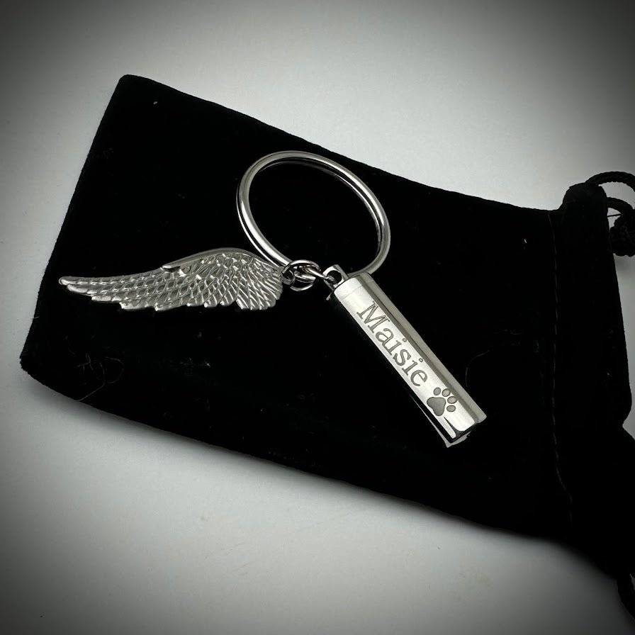 Self Filll winged Urn Keyring
