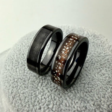 6mm Black/White/ Coloured Ceramic Band Ring