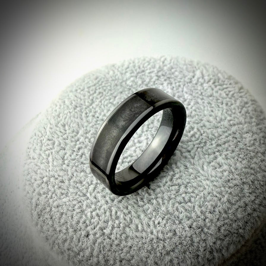 6mm Black/White/ Coloured Ceramic Band Ring