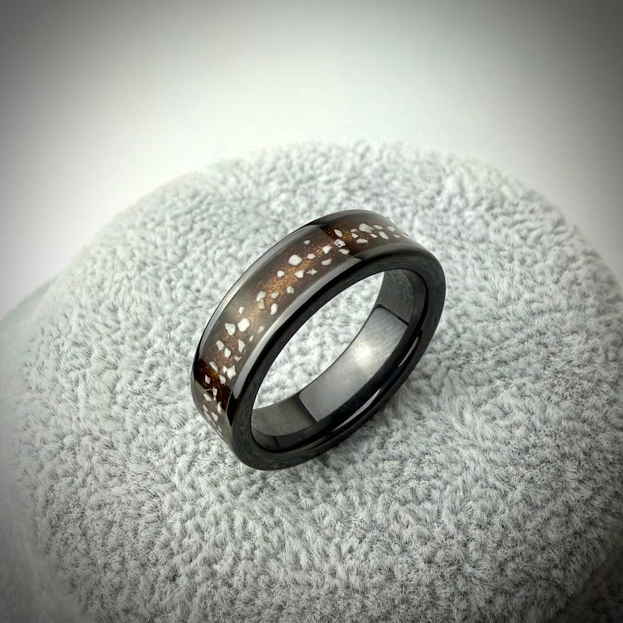6mm Black/White/ Coloured Ceramic Band Ring