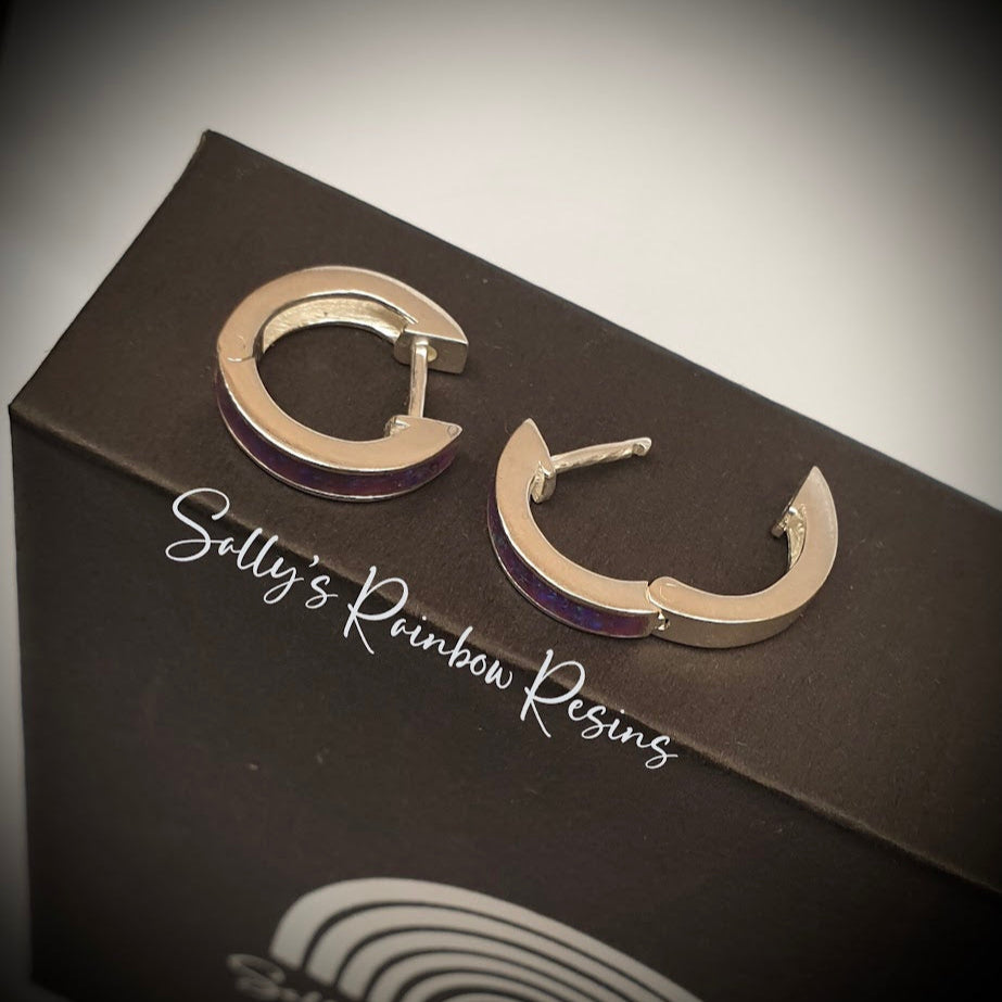 Hooped .925 Silver Stud Earrings