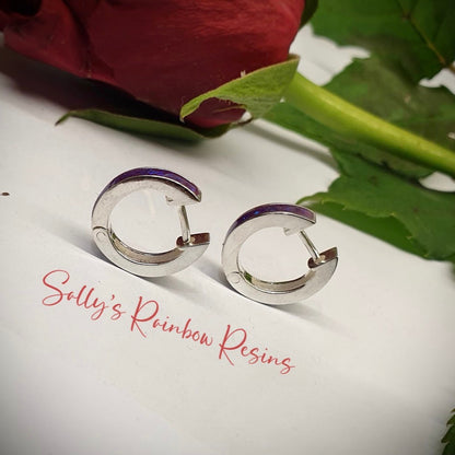 Hooped .925 Silver Stud Earrings