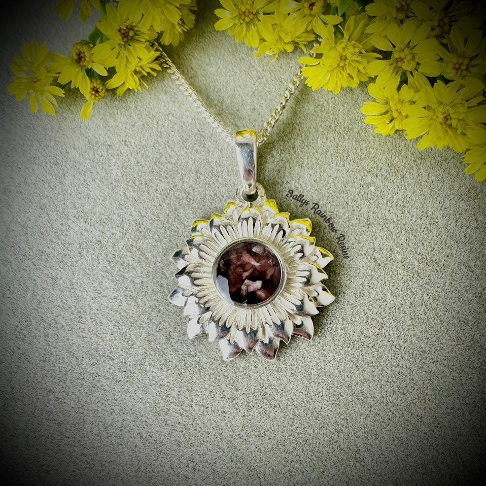 Sunflower .925 Silver Pendant