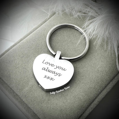 Self Fill Heart Urn Keyring