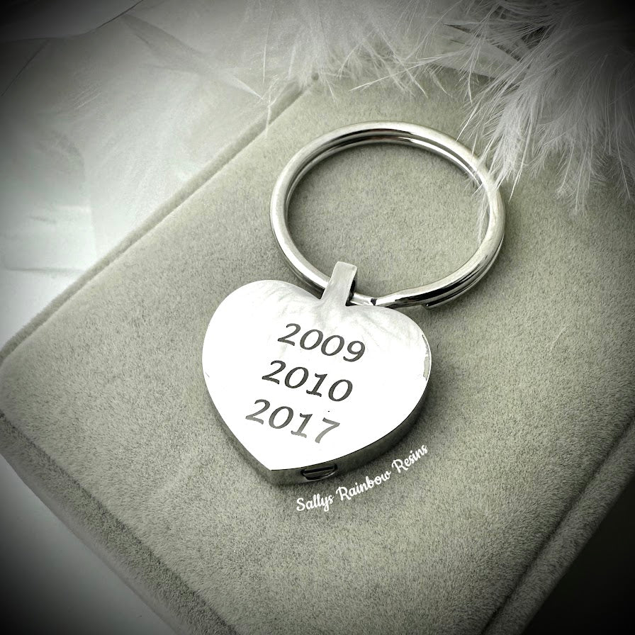 Self Fill Heart Urn Keyring