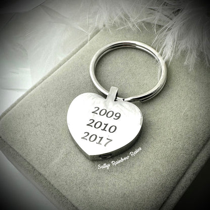 Self Fill Heart Urn Keyring