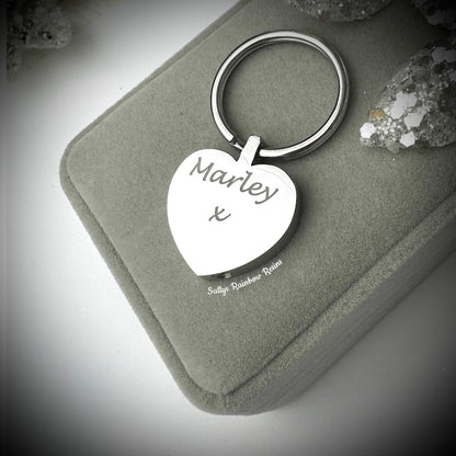 Self Fill Heart Urn Keyring