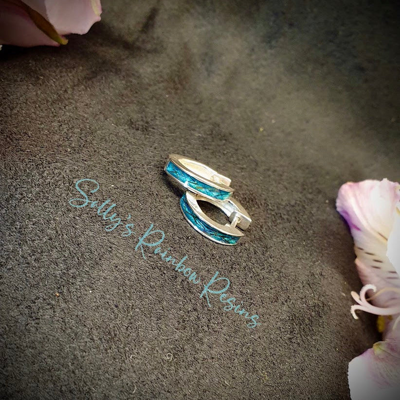 Hooped .925 Silver Stud Earrings