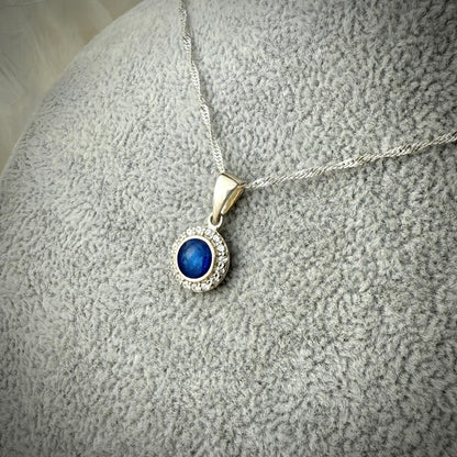 Petite CZ Round .925 Silver Pendant