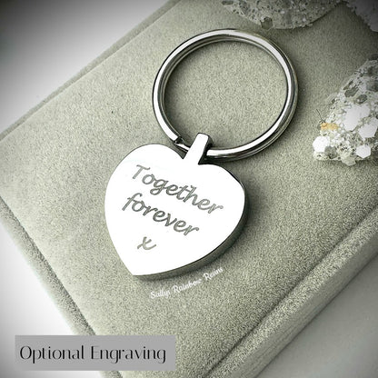 Self Fill Heart Urn Keyring