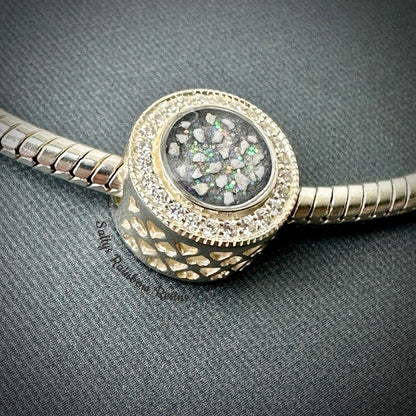 CZ Round .925 Silver Bracelet Charm