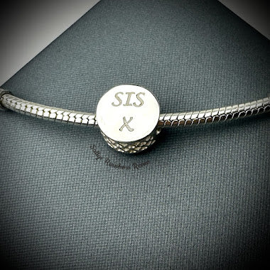CZ Round .925 Silver Bracelet Charm