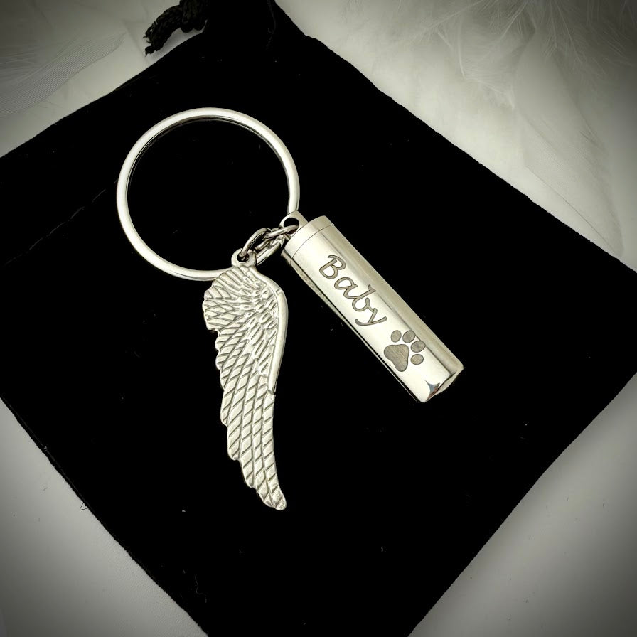Self Filll winged Urn Keyring