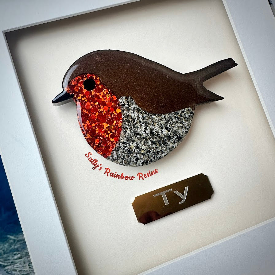 Photo Framed Memorial Ashes/Hair Robin