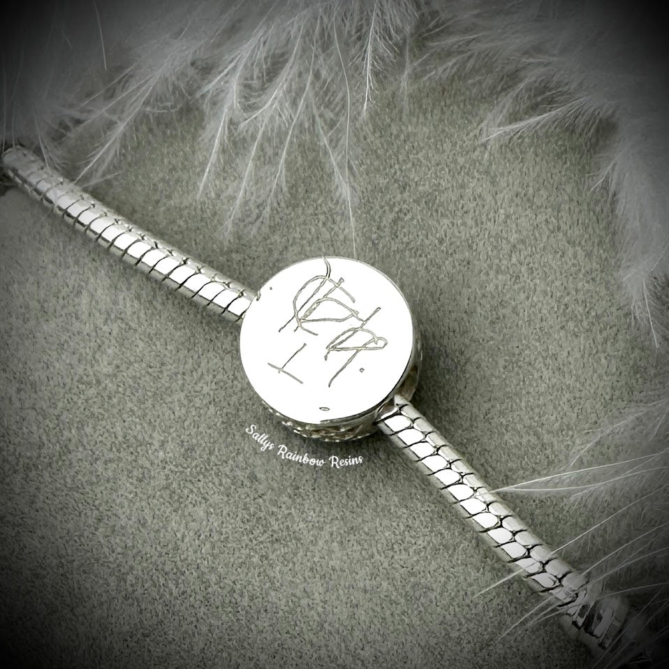 CZ Round .925 Silver Bracelet Charm