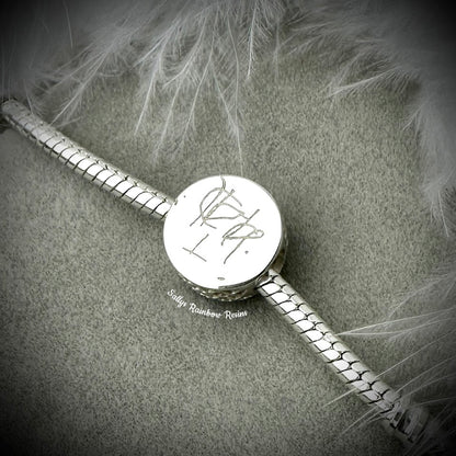 CZ Round .925 Silver Bracelet Charm
