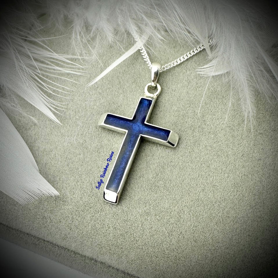 3D .925 Silver Cross Pendant