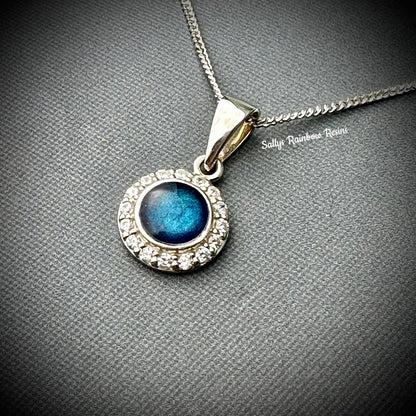 Petite CZ Round .925 Silver Pendant