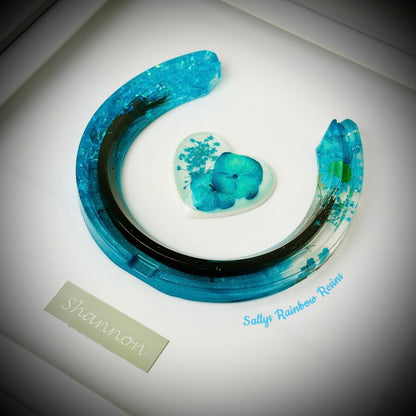 Framed Memorial Ashes / Hair Horseshoe
