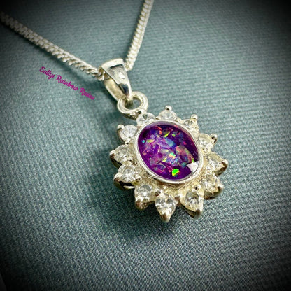 Petite CZ Flower .925 Silver Pendant