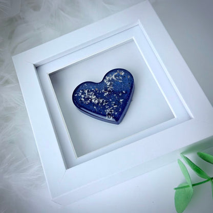 Framed Small Memorial Ashes/Hair Heart