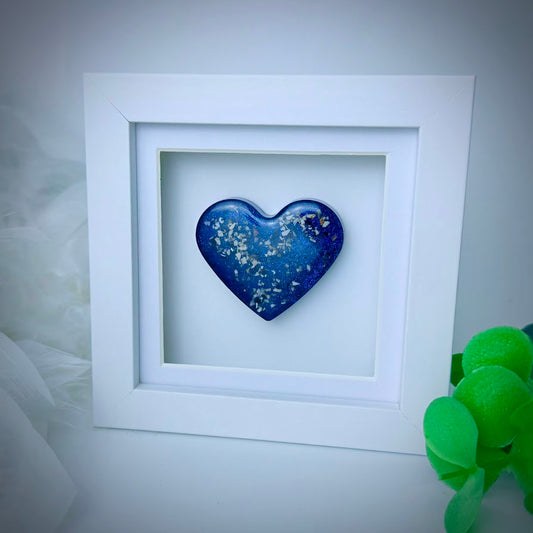 Framed Small Memorial Ashes/Hair Heart