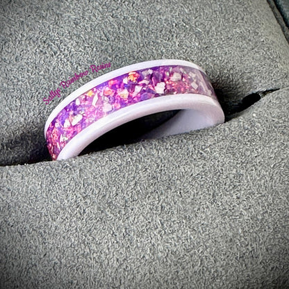 6mm Black/White/ Coloured Ceramic Band Ring