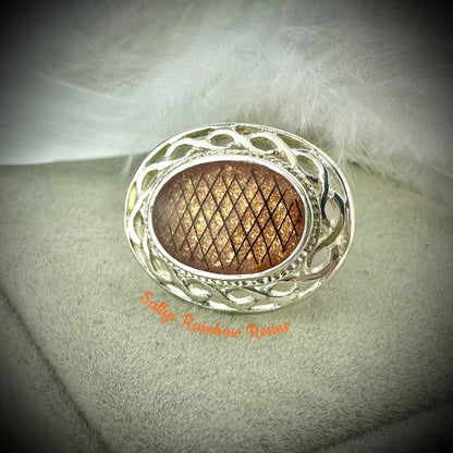 Vintage Celtic Oval .925 Silver Brooch / Pin