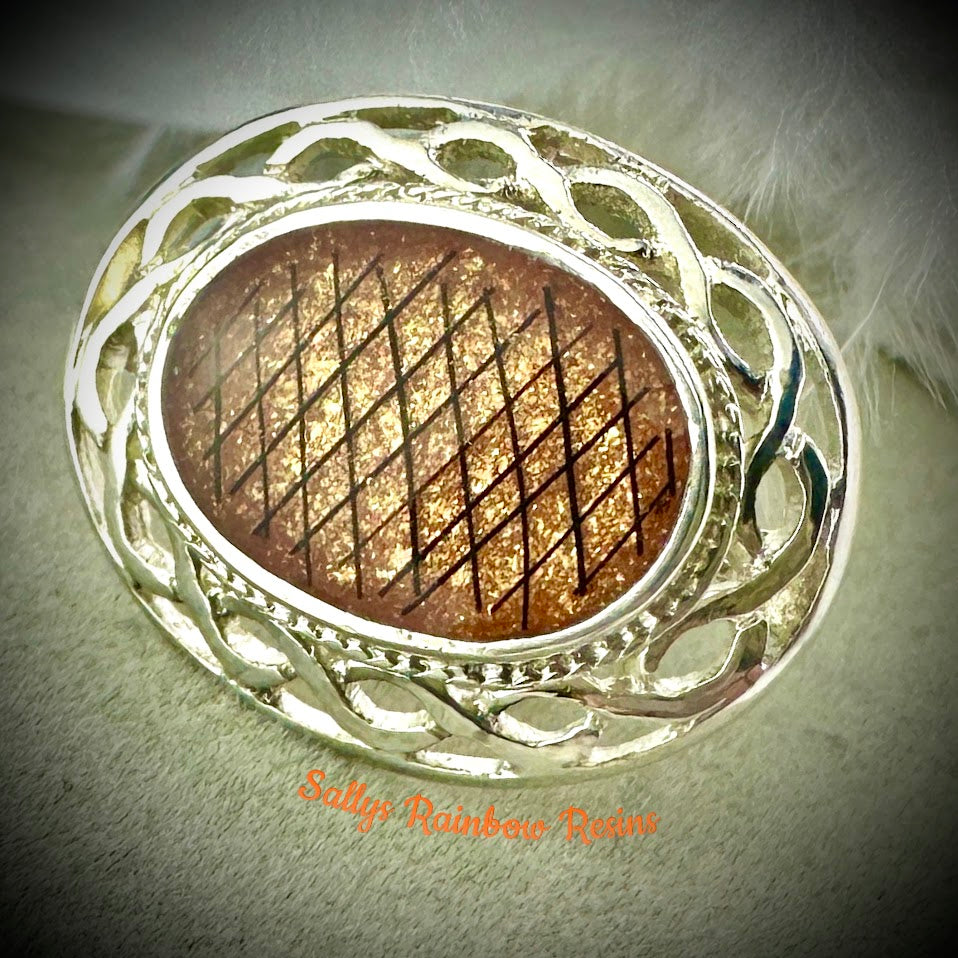 Vintage Celtic Oval .925 Silver Brooch / Pin