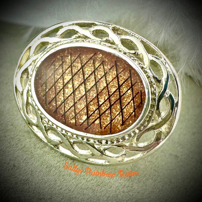 Vintage Celtic Oval .925 Silver Brooch / Pin