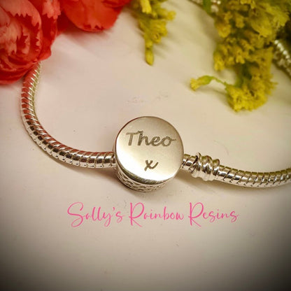 CZ Round .925 Silver Bracelet Charm
