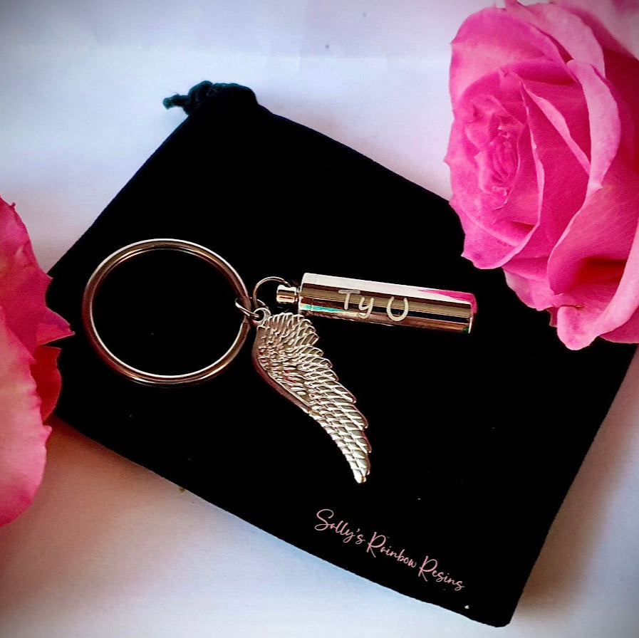 Self Filll winged Urn Keyring