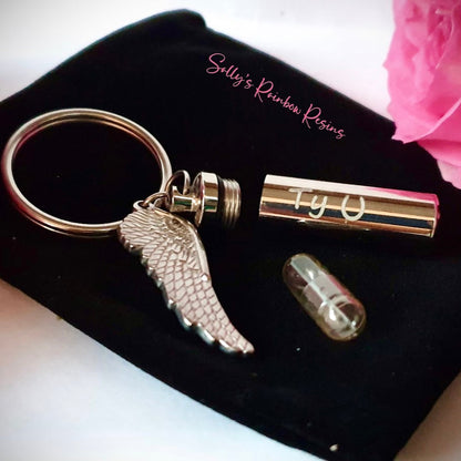 Self Filll winged Urn Keyring