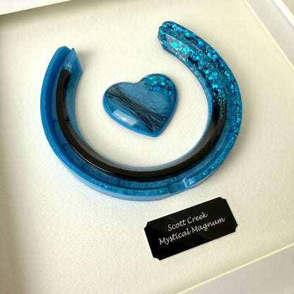 Framed Memorial Ashes / Hair Horseshoe