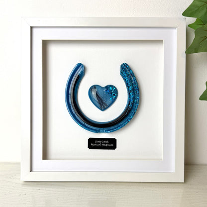Framed Memorial Ashes / Hair Horseshoe