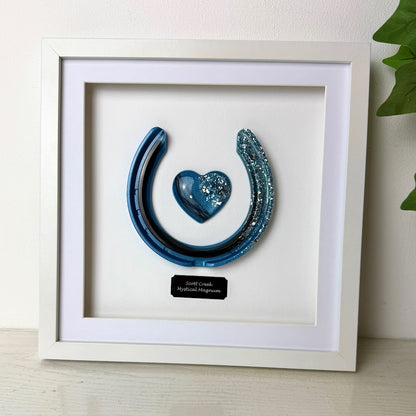 Framed Memorial Ashes / Hair Horseshoe