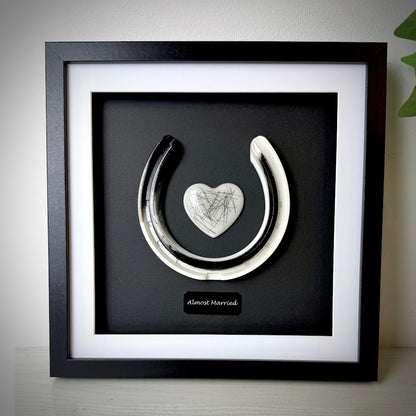Framed Memorial Ashes / Hair Horseshoe